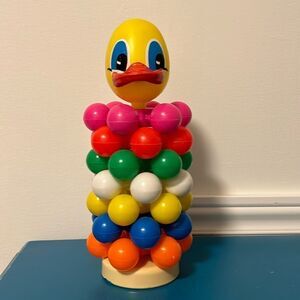 Vintage Rainbow Plastic Duck Toy - for pieces